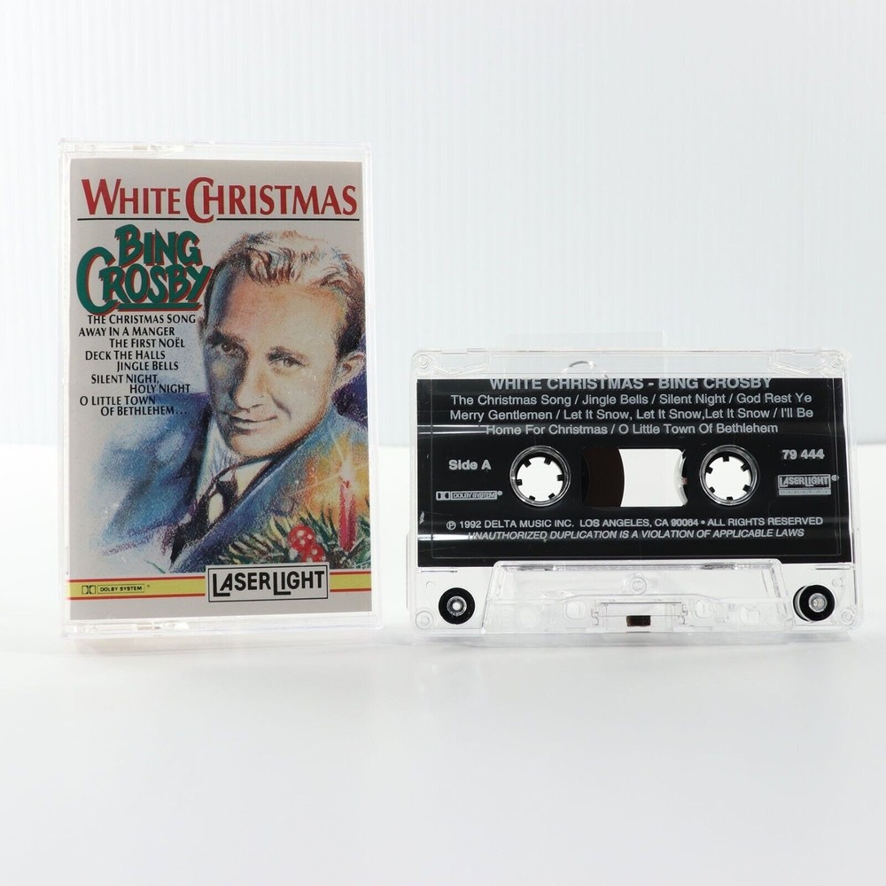 White Christmas [Delta] by Bing Crosby (Cassette, Aug-1992, Laserlight) 79 444
